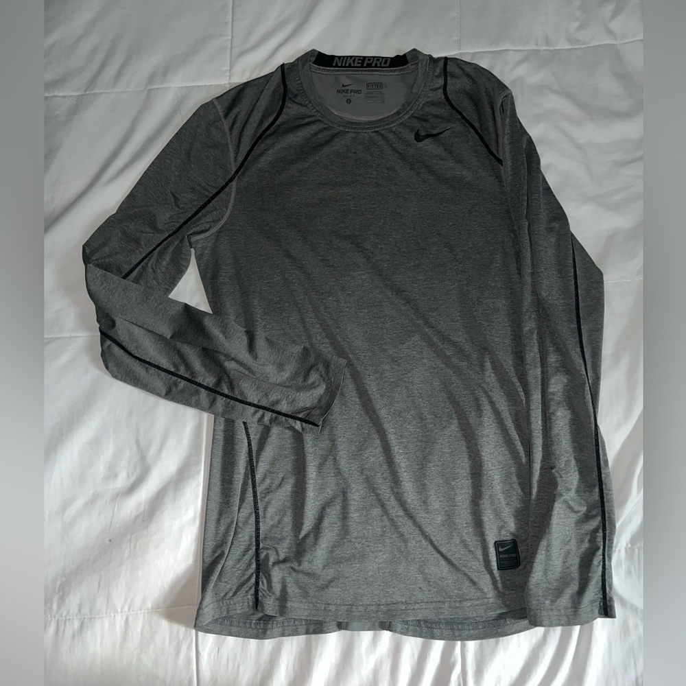 Nike Pro grey small long sleeve shirt